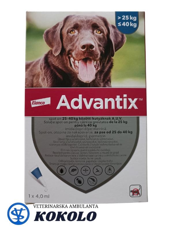 Advantix ampula 25 do 40 kg - Akcija u trgovini Zoo City