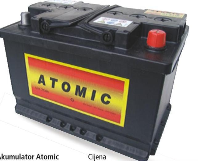 Akumulator 1 kom Atomic - Akcija u trgovini Interspar