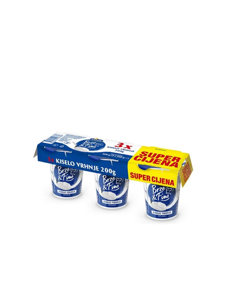 Kiselo vrhnje Brzo&Fino Dukat 3 x 200 g - Akcija u trgovini Spar