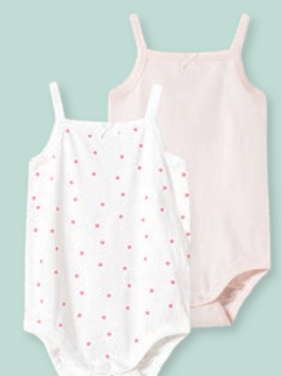 Komplet 2 bodija 100% pamuk za bebe 62-92 cm - Akcija u trgovini Pepco