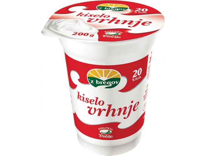 VINDIJA 'z bregov Kiselo vrhnje 200 ml - Akcija u trgovini Ribola