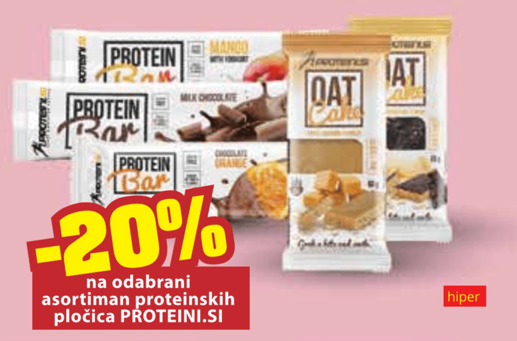 Odabrane proteinske pločice Proteini.si - Akcija u trgovini Ribola