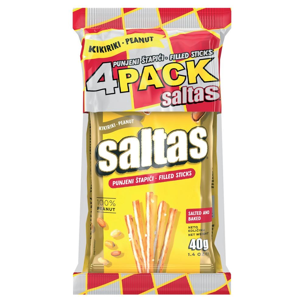Saltas Slani štapići s kikirikijem 4 x 40 g - Akcija u trgovini Lidl
