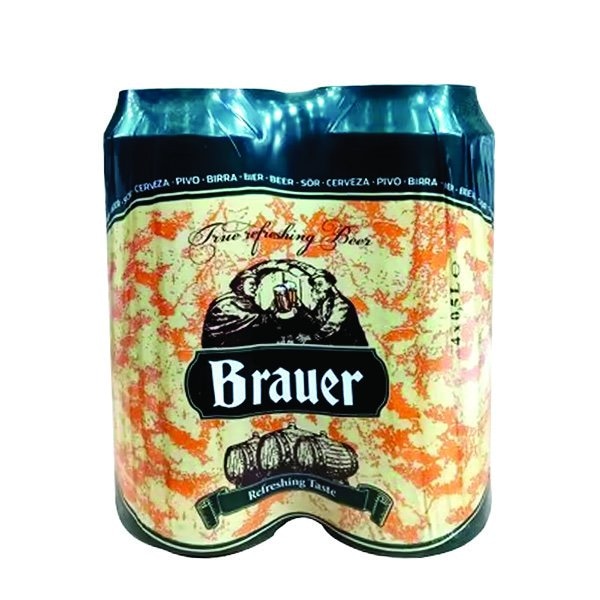 Pivo limenka 4% alk. 4 Pack 2 l Brauer - Akcija u trgovini NTL