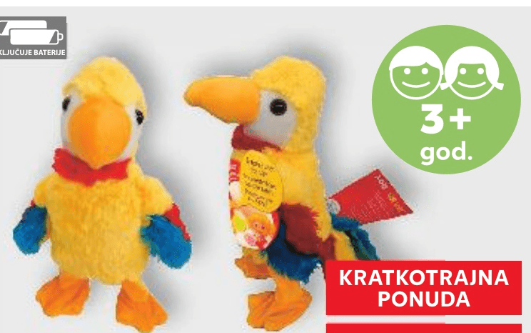 Papiga koja ponavlja riječi - Akcija u trgovini Kaufland
