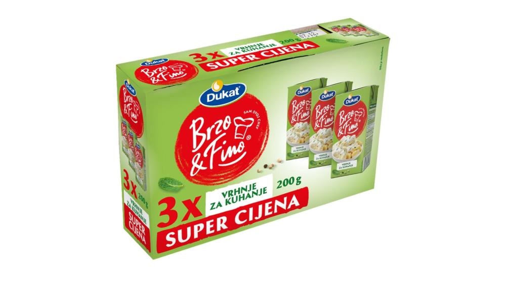 Dukat Brzo & Fino Vrhnje za kuhanje 200 g - Akcija u trgovini Plodine