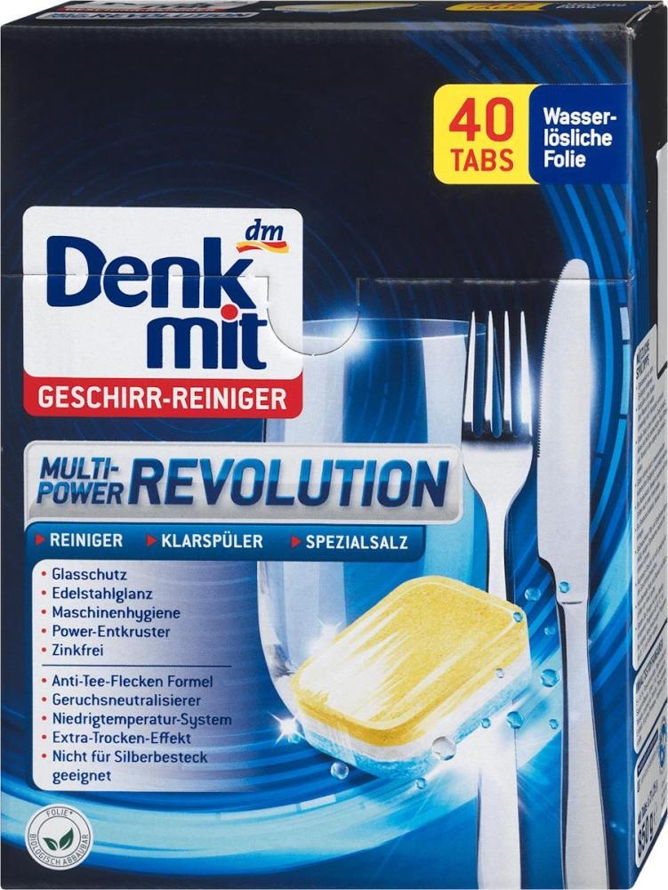 Revolution tablete za strojno pranje posuđa 40 kom. Denkmit - Akcija u trgovini Dm