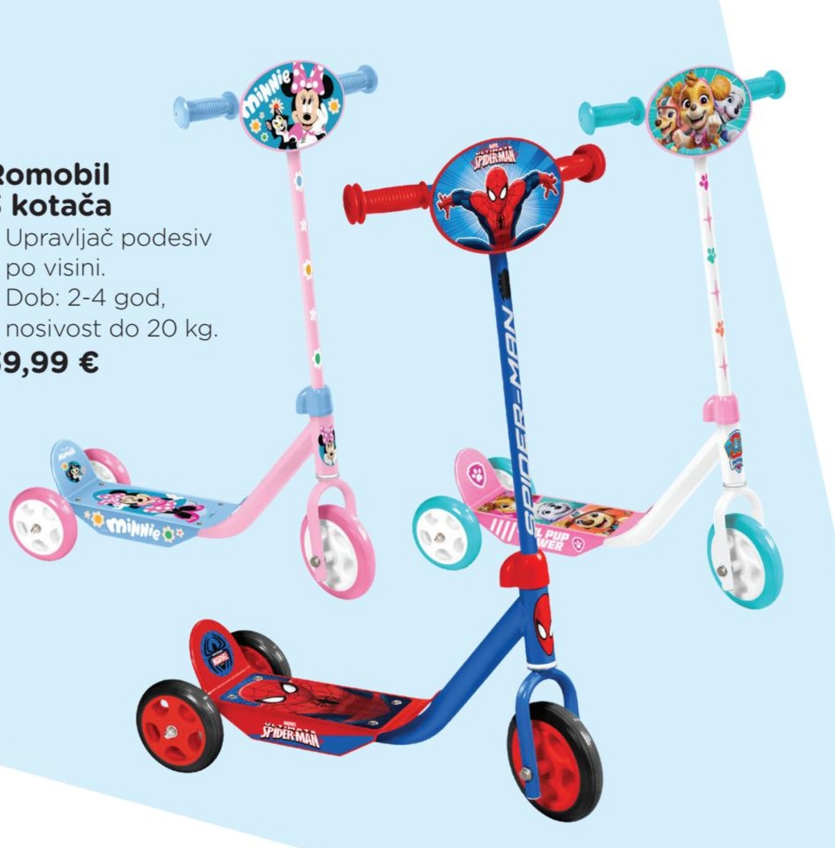 Romobil 3 kotača Minnie - Akcija u trgovini Baby Center