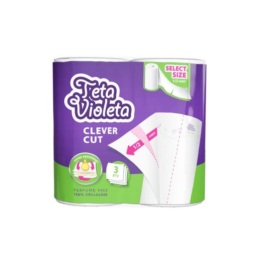 Teta Violeta Clever Cut Kuhinjski ručnici 2 role - Akcija u trgovini Ribola