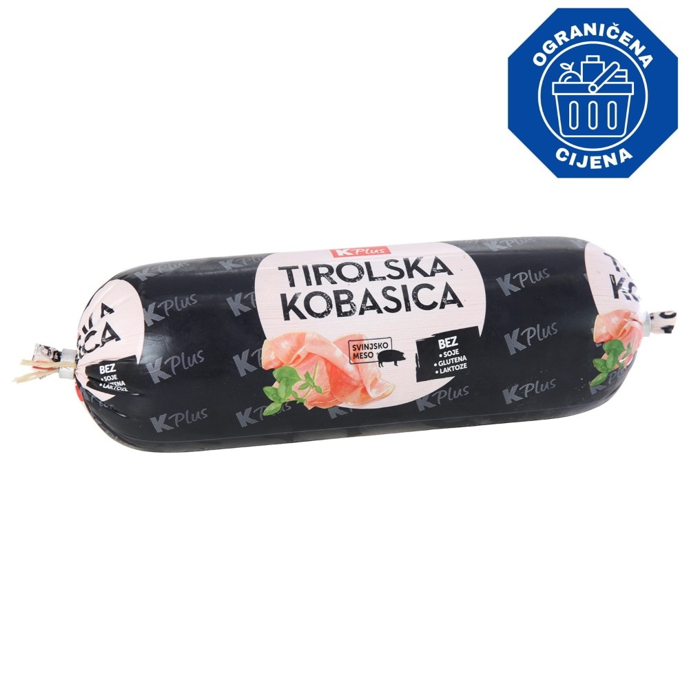 K Plus Tirolska kobasica 500g - Akcija u trgovini Konzum