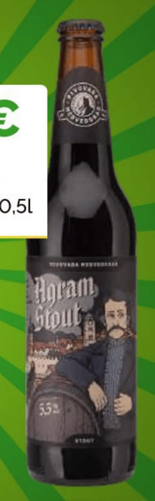 Pivovarna Medvedgrad Agram Stout 0,5L - Akcija u trgovini Žabac