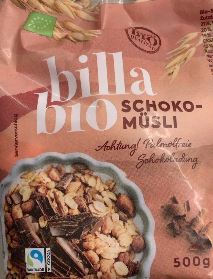 BILLA BIO Čokoladni muesli 500 g - Akcija u trgovini Bipa