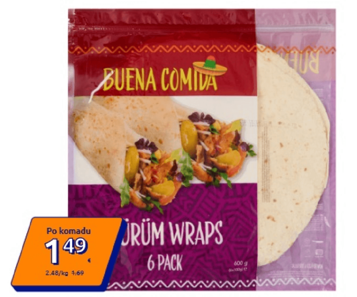 Buena Comida dürüm wraps 6 komada | 600 grama Akcija u trgovini Action