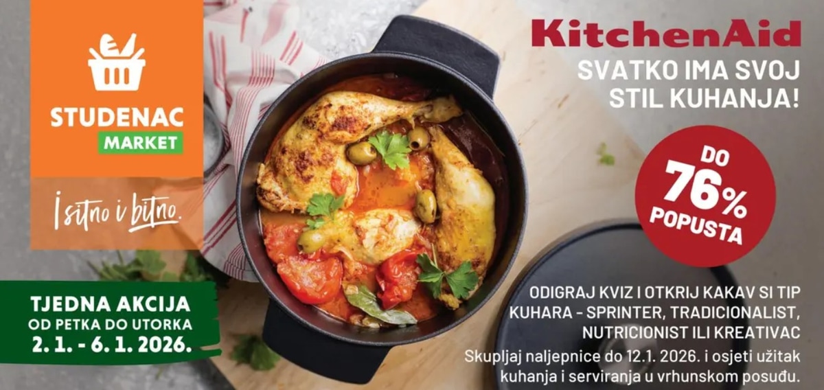 Top ponude: Studenac katalog za razdoblje 02.01. do 06.01.2026