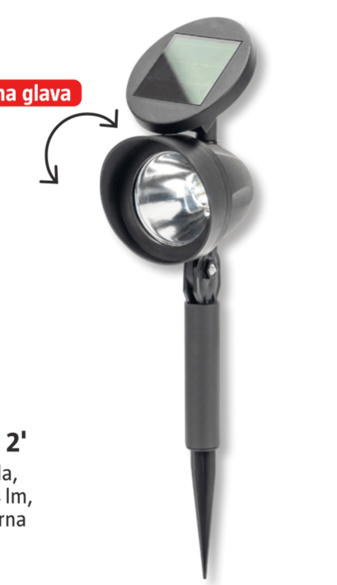 Solarna LED svjetiljka 'Spot 2' - Akcija u trgovini Bauhaus