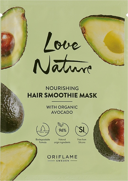 Love Nature Smoothie hranjiva maska za kosu s organskim avokadom 30 ml - Akcija u trgovini Oriflame