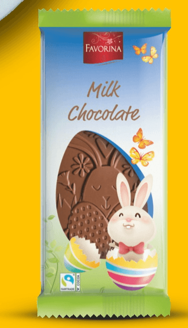 Favorina Mliječna čokolada s uskršnjim motivom 100 g - Akcija u trgovini Lidl