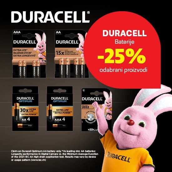 Odabrani Duracell proizvodi - Akcija u trgovini Konzum