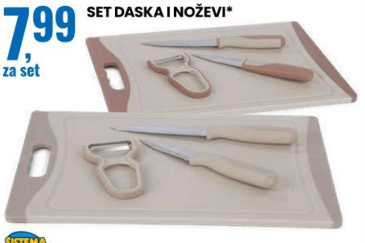 Set daska i noževi - Akcija u trgovini Eurospin