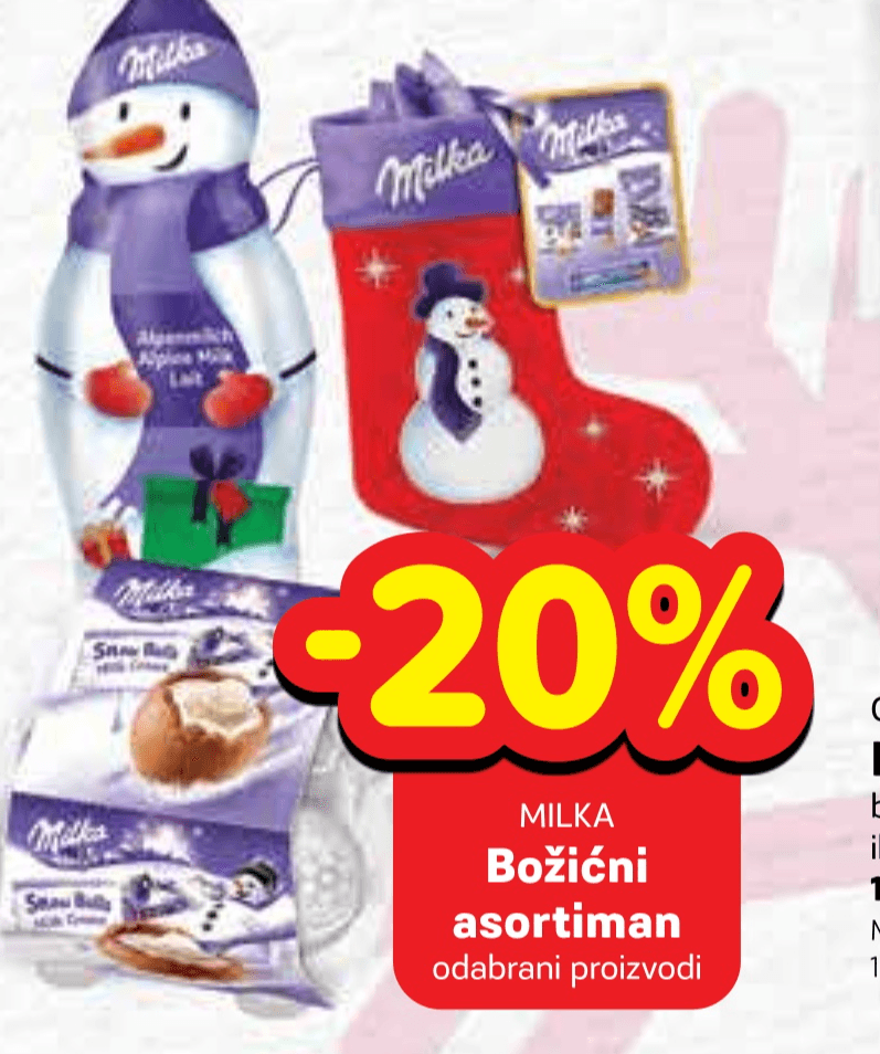 MILKA Božićni asortiman - Akcija u trgovini Plodine
