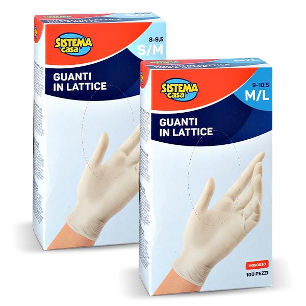 Rukavice lateks 100 kom Sistema Casa - Akcija u trgovini Eurospin