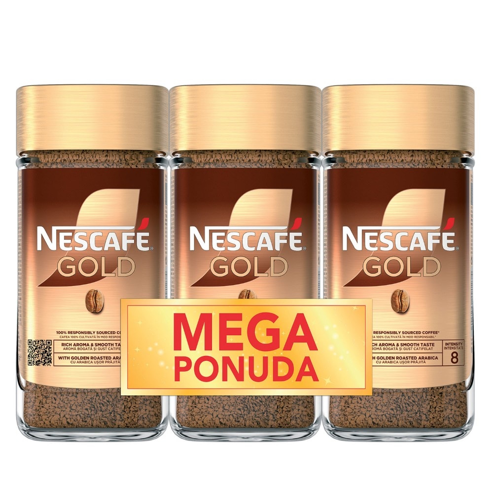 Nescafe Gold Kava Instant 3x190g - Akcija u trgovini Konzum