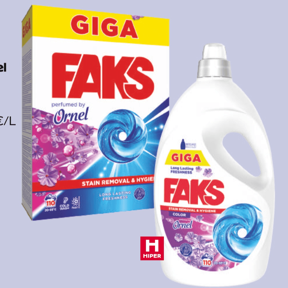 Faks Deterdžent ili gel za pranje rublja 6,05 kg ili 4,95 L - Akcija u trgovini Tommy