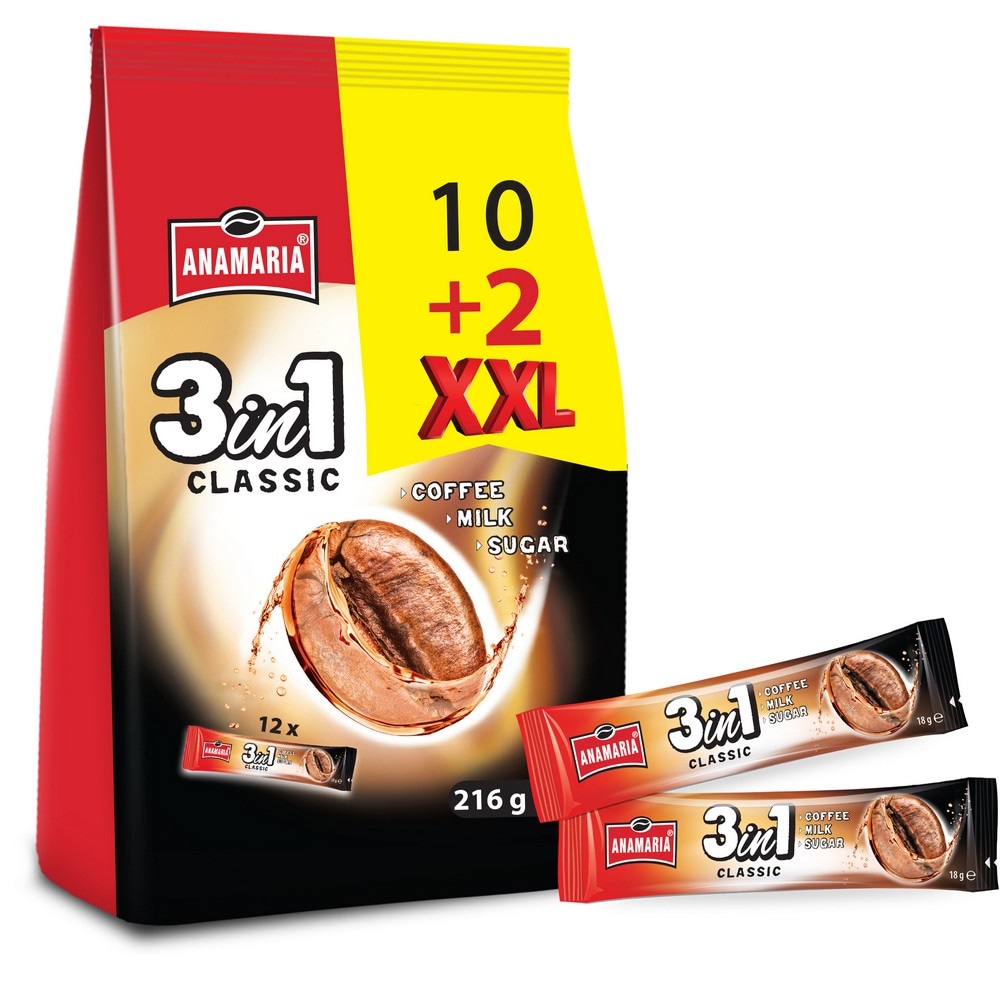 Anamaria Instant kava classic 3 u 1 XXL 216 g Akcija u trgovini KTC