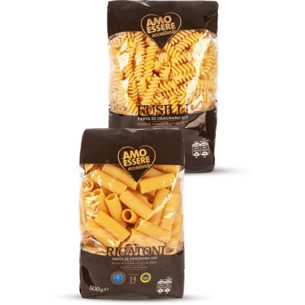 Rigatoni Premium 500 g AMO ESSERE - Akcija u trgovini Eurospin