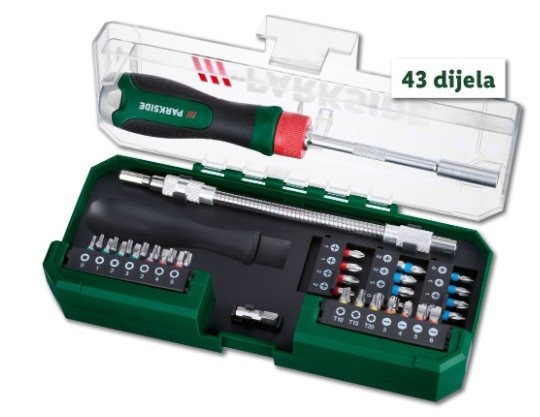 PARKSIDE Odvijač s čegrtaljkom 43 kom - Akcija u trgovini Kaufland