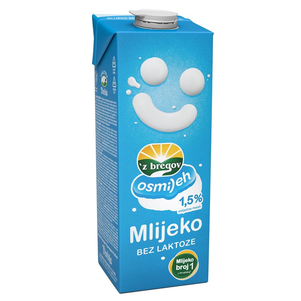 'z bregov Mlijeko bez laktoze 2,8% m.m. 1 l - Akcija u trgovini Djelo