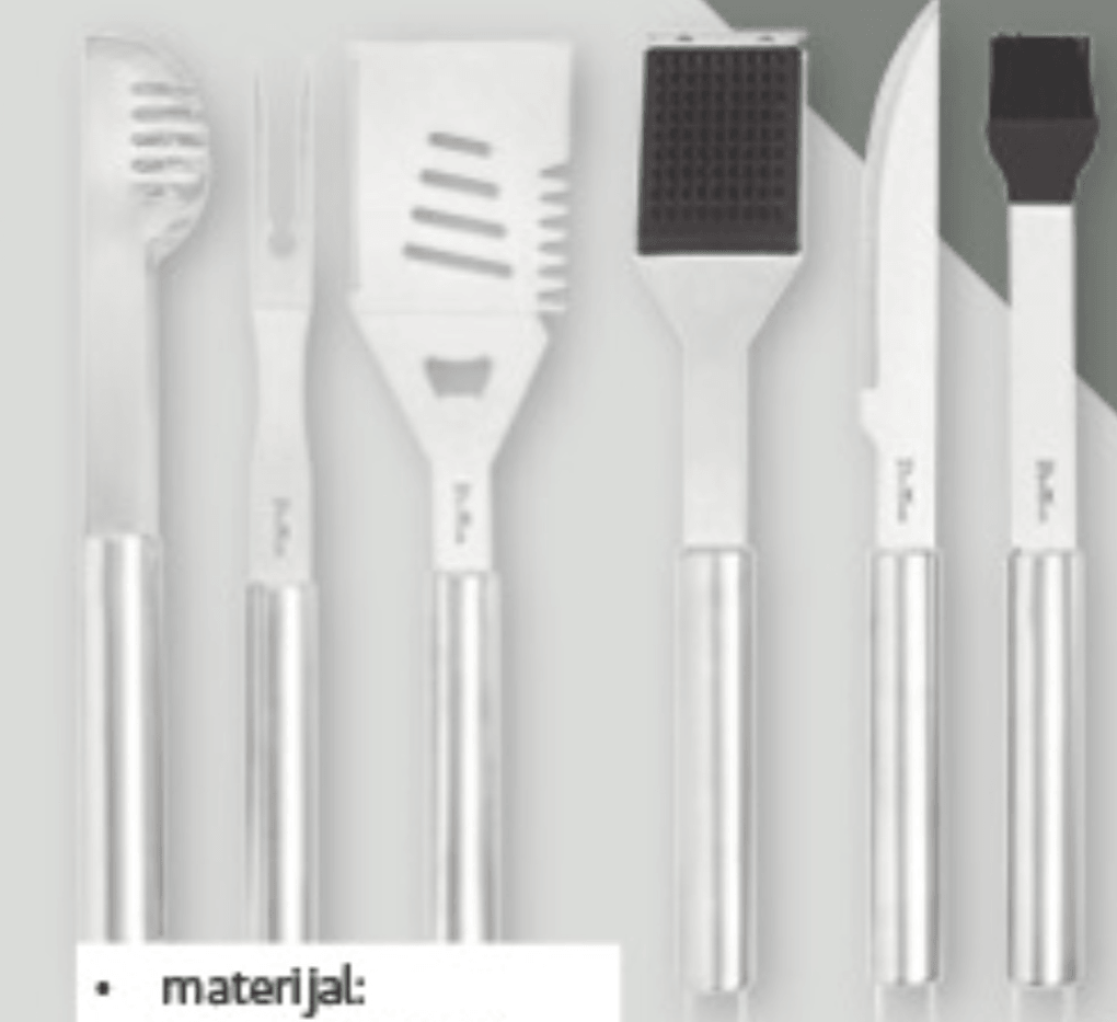 Pribor za BBQ 6/1, set PINTINOX - Akcija u trgovini Konzum