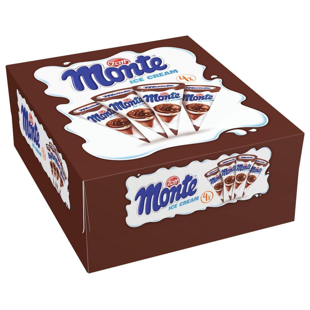 Zott Monte sladoled kornet 4x120mL - Akcija u trgovini Žabac