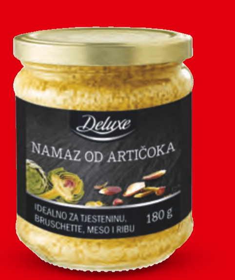 Namaz od artičoka u suncokretovom ulju 180 g Deluxe - Akcija u trgovini Lidl