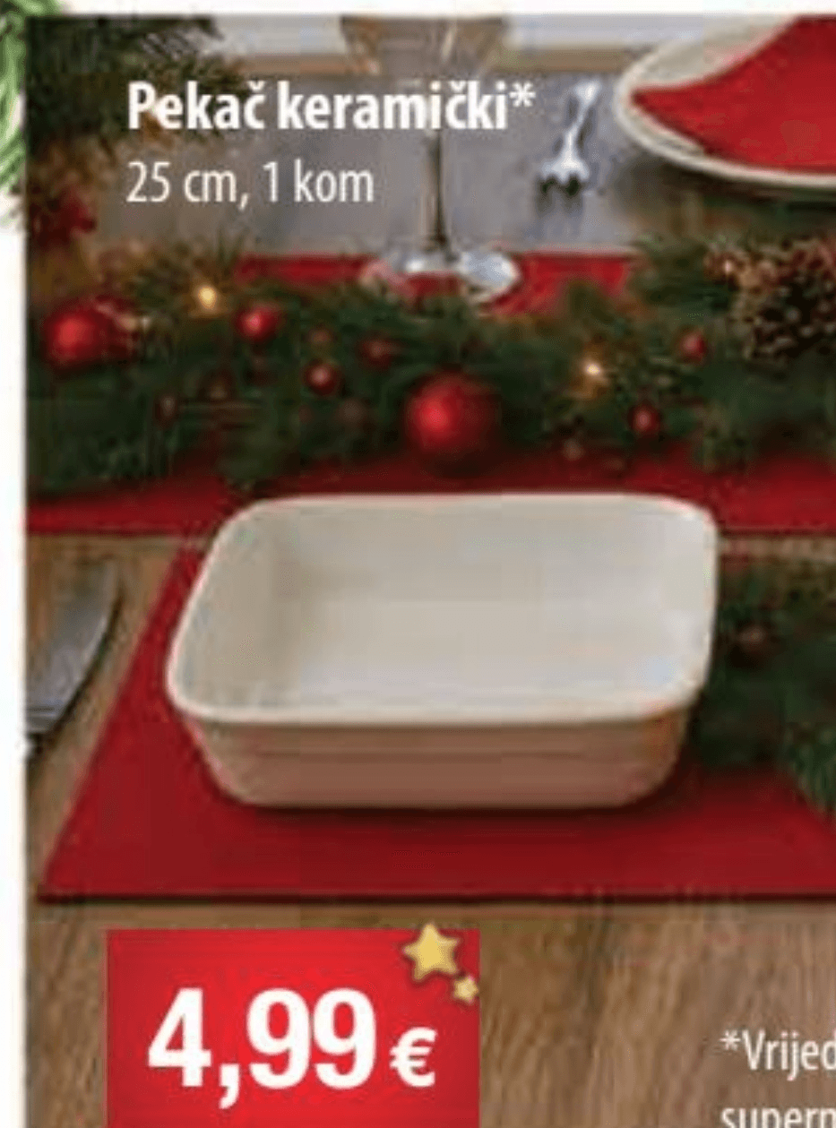 Pekač keramički 25 cm, 1 kom - Akcija u trgovini NTL