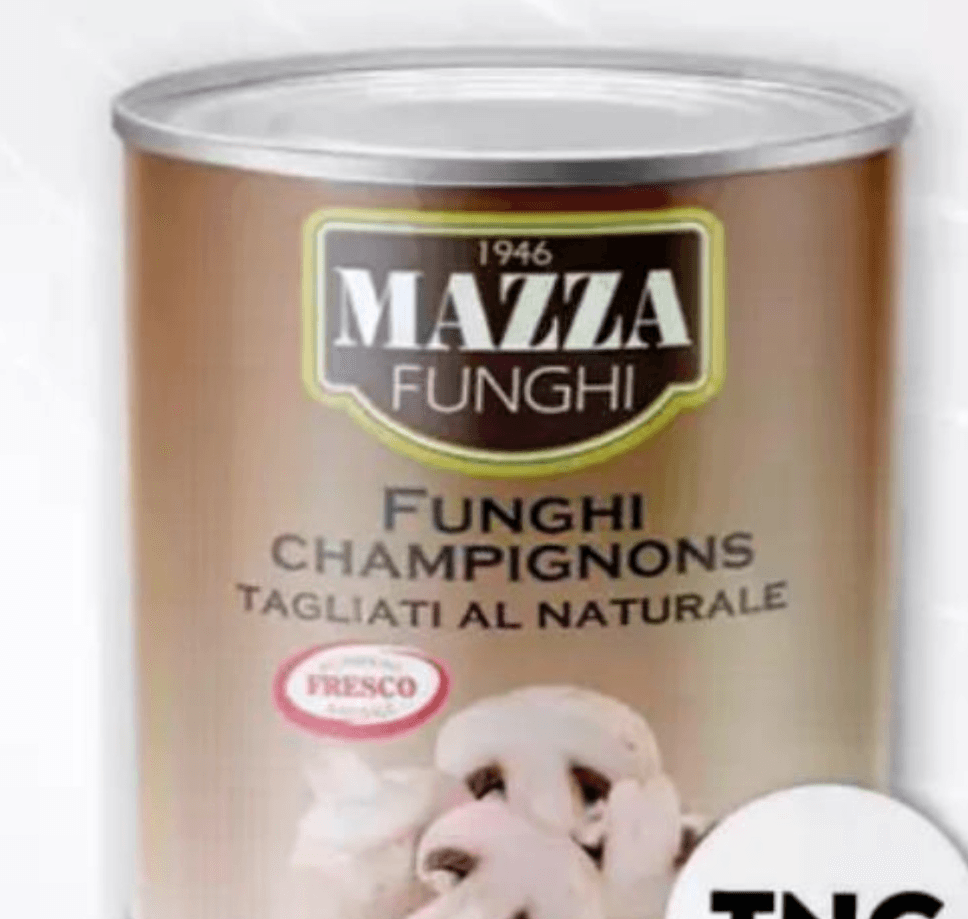Šampinjoni, rezani 2400 g / 1200 g Mazza Funghi - Akcija u trgovini Stanić Diskont