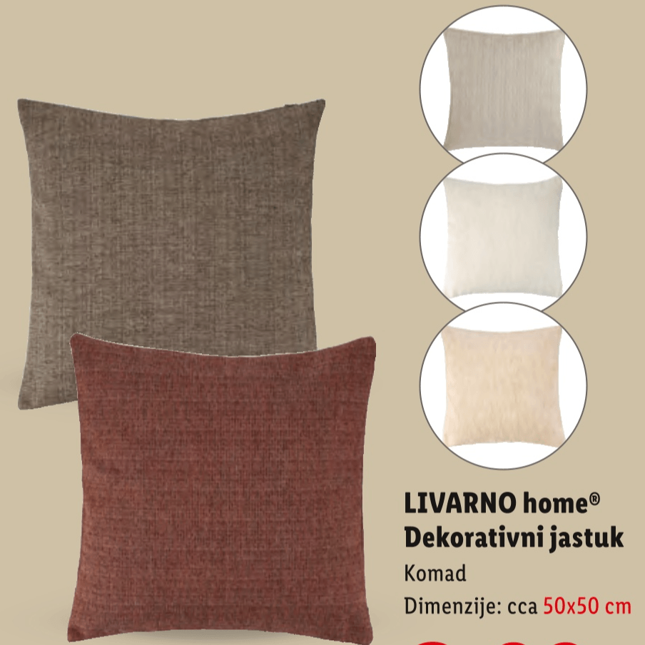 LIVARNO home® Dekorativni jastuk - Akcija u trgovini Lidl