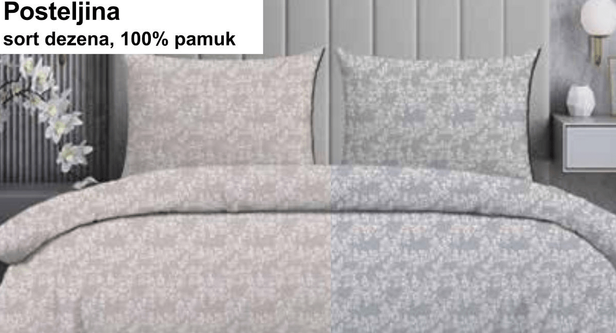 Posteljina 200x200 cm + 2x60x80 cm Akcija u trgovini KTC