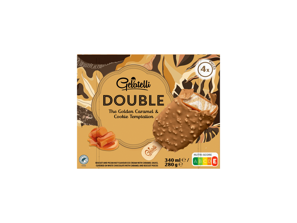 Gelatelli Sladoled Double 4 x 85 ml - Akcija u trgovini Lidl