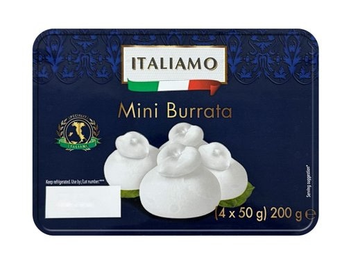 Mini Burrata 4 x 50 g Italiamo - Akcija u trgovini Lidl