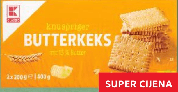 K Classic Keks s maslacem 400 g Akcija u trgovini Kaufland