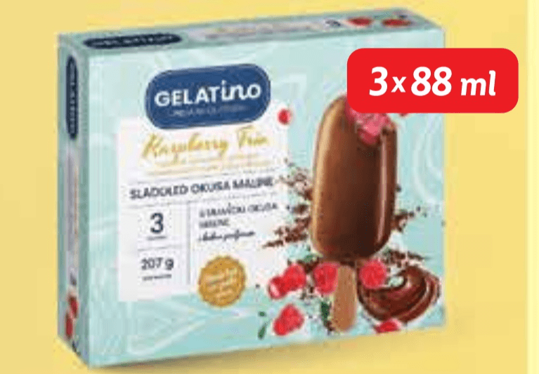 Gelatino Sladoled štapić 3x 88 ml - Akcija u trgovini Plodine