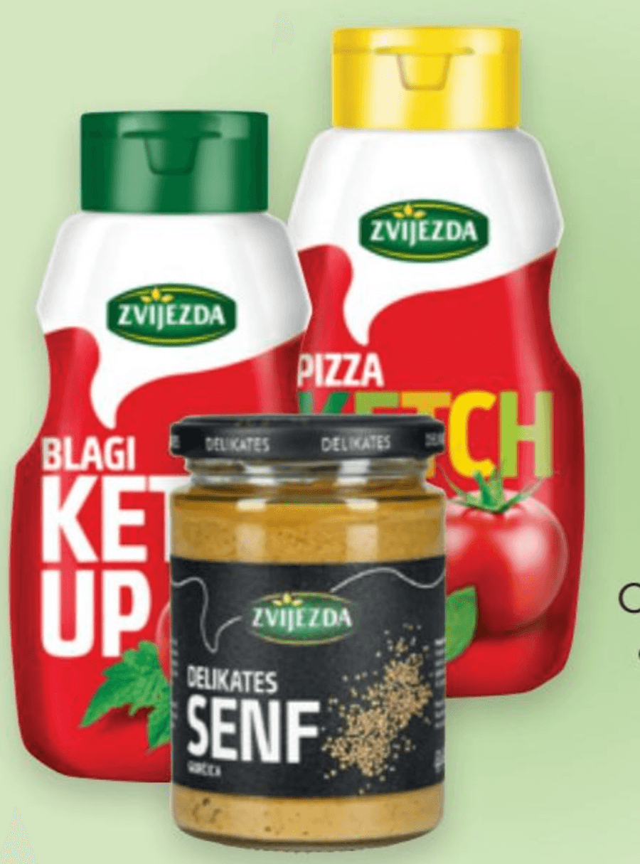 Ketchup ili senf Zvijezda od 190 g do 500 g - Akcija u trgovini Spar