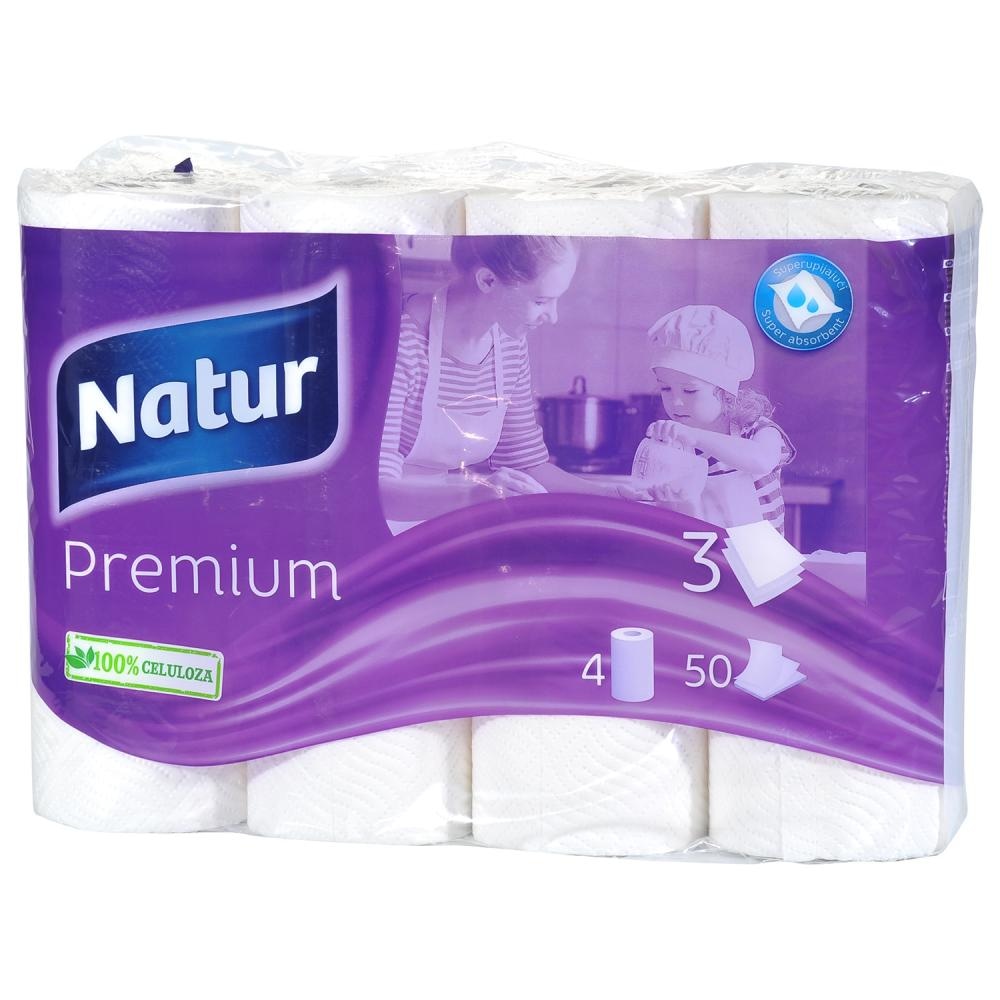 Natur Premium Papirnati ručnik 3 sloja, 4 role, pak - Akcija u trgovini Konzum