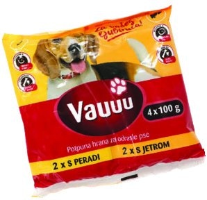 Vauuu mokra hrana za pse 4x100 g - Akcija u trgovini Studenac