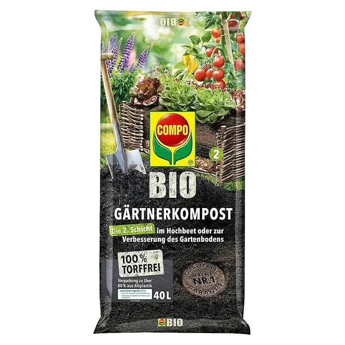 Bio zemlja za visoke gredice 40 L Compo Bio - Akcija u trgovini Bauhaus