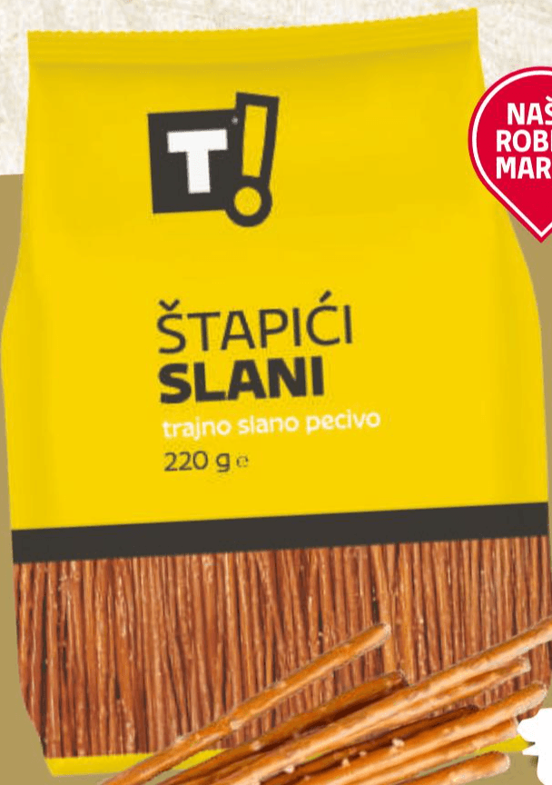 T! Štapići 220 g - Akcija u trgovini Tommy