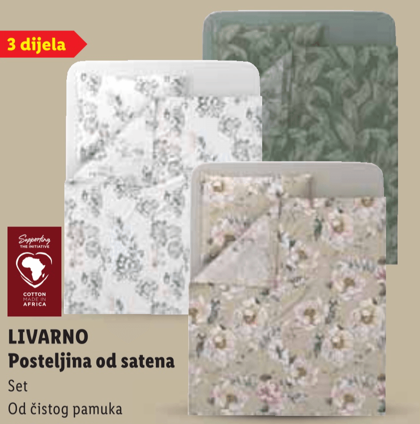 LIVARNO Posteljina od satena Set - Akcija u trgovini Lidl