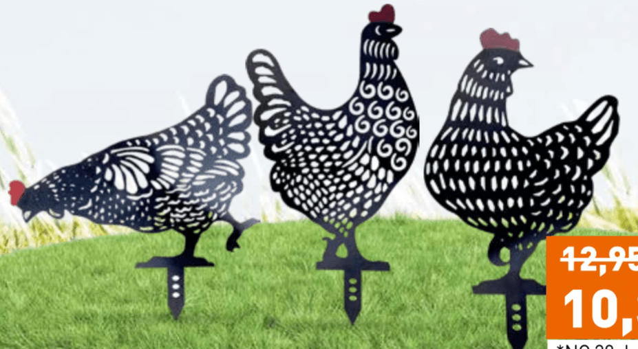 Metalna dekoracija kokoš - Akcija u trgovini Grama