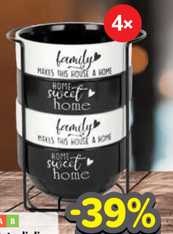 Set zdjelica na stalku 4 komada - Akcija u trgovini Plodine